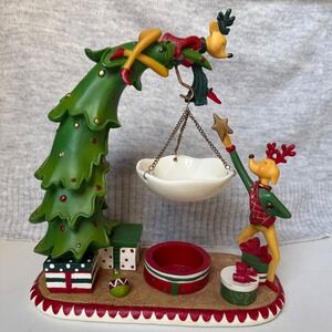 Yankee Candle Dancing Reindeer Tart Warmer Tealight Christmas Tree 1086527 Red